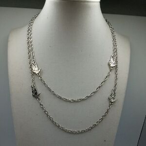 Elegant Silver Bird Charm Necklace